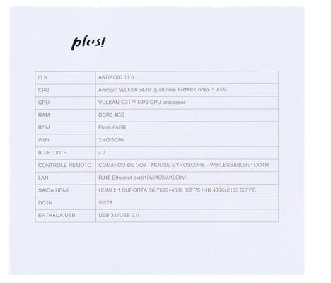 4 ГБ 64 ГБ Amlogic S905X4 OTT Android ТВ-приставка Android 11 AV1 8K Двойной WiFi