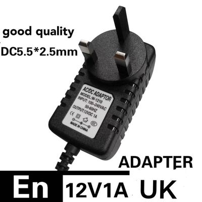 12V EU Plug Регулируемый адаптер переменного тока постоянного тока Преобразователь 100V-240V 1A 1000mA Блок питания