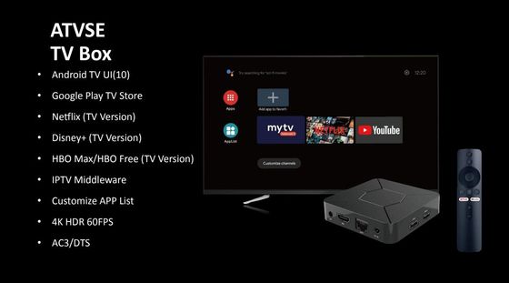 коробка ТВ Google коробки 3D 4K OTT умная с надежным игроком ядра 4K ATV квадрацикла сети